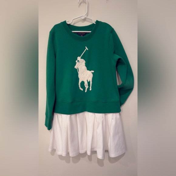 Polo Ralph Lauren Big Pony Crewneck Sweatshirt – Green (Youth M 8–10) - Picture 3 of 5